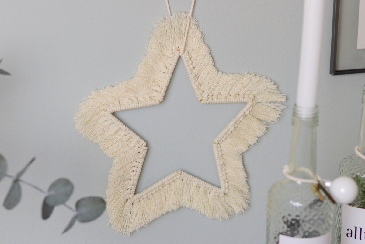 DIY Anleitung Makramee Stern zu Weihnachten knüpfen selber machen