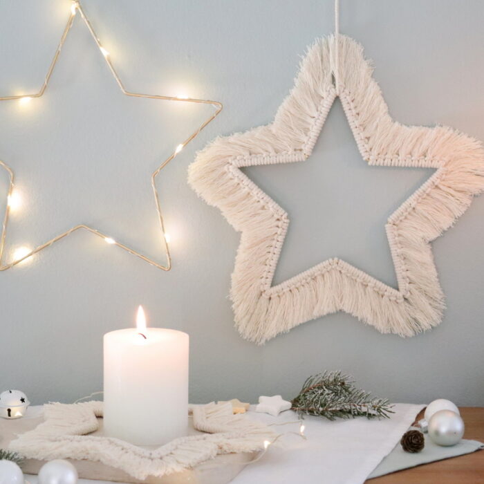 DIY Anleitung Makramee Stern zu Weihnachten knüpfen selber machen