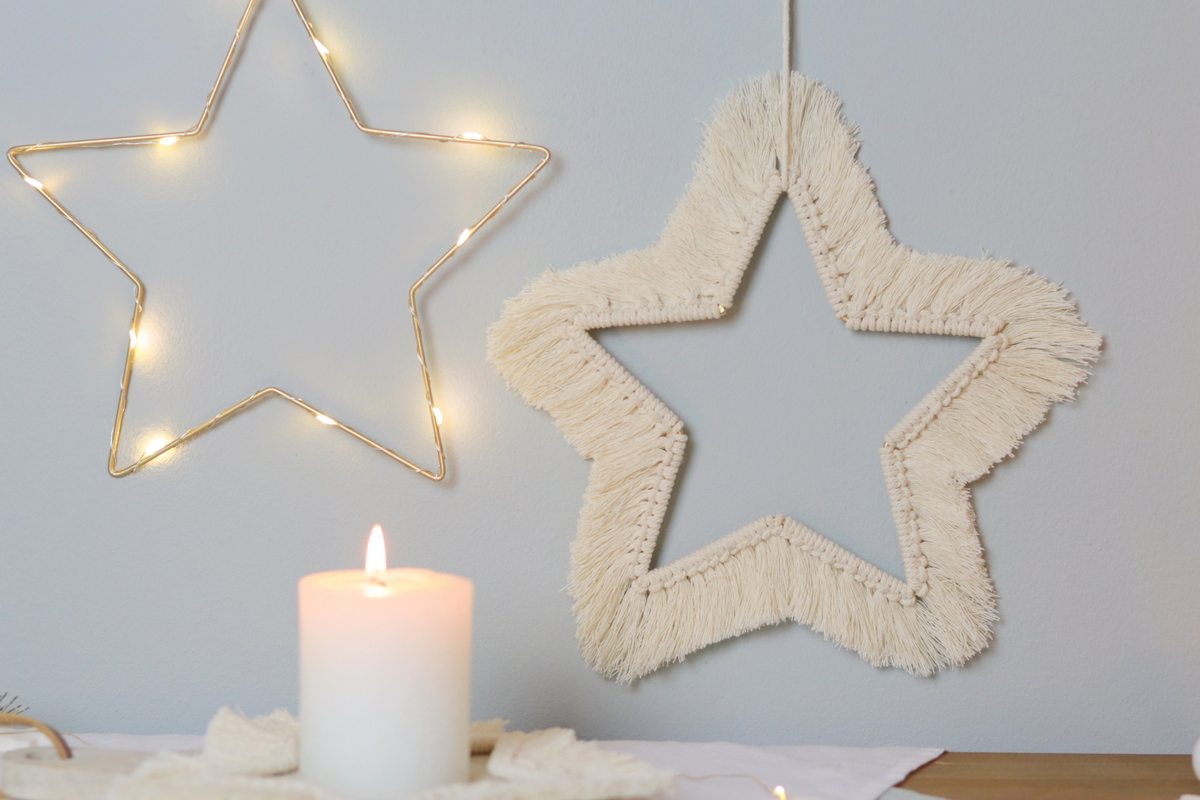 DIY Anleitung Makramee Stern zu Weihnachten knüpfen selber machen