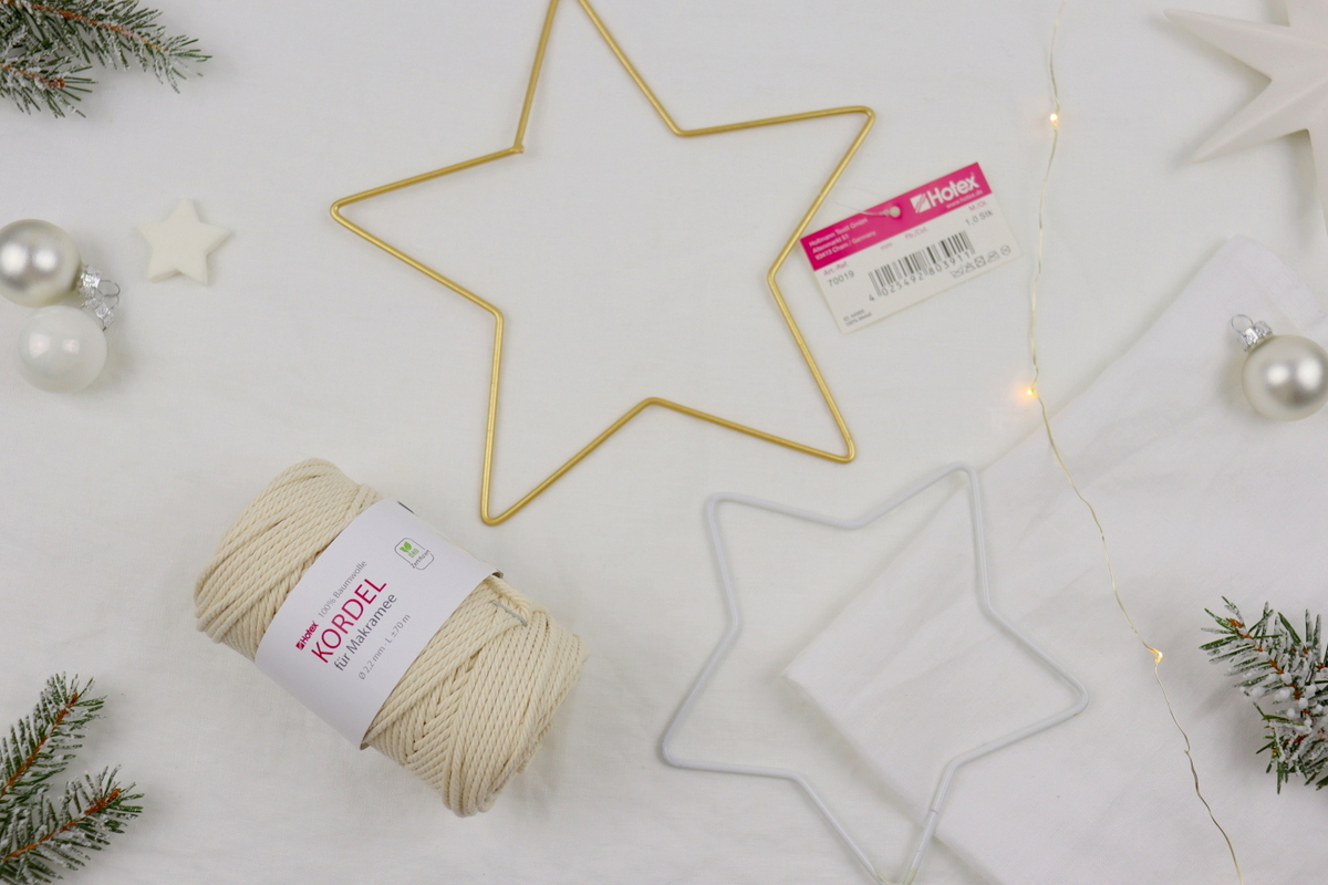 DIY Anleitung Makramee Stern zu Weihnachten knüpfen selber machen