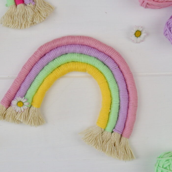 DIY – Makramee Regenbogen / Fiber Rainbow einfach selber machen