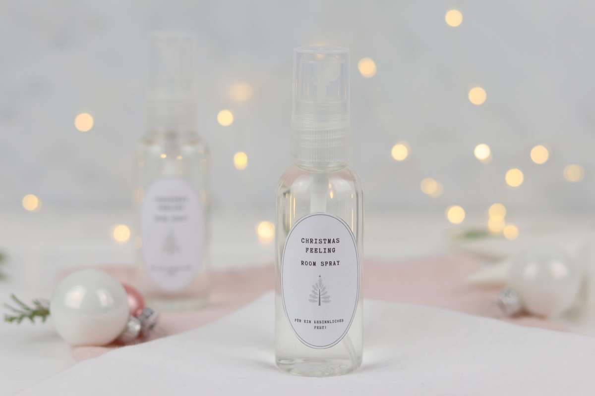 DIY selbstgemachtes Raumspray zu Weihnachten bestehend aus 3 Zutaten