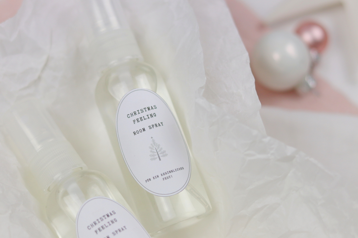 DIY selbstgemachtes Raumspray zu Weihnachten bestehend aus 3 Zutaten