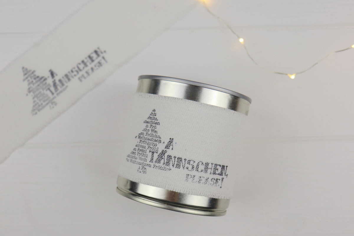 DIY Dosen Upcycling Weihnachtsgeschenk Tannenbaum