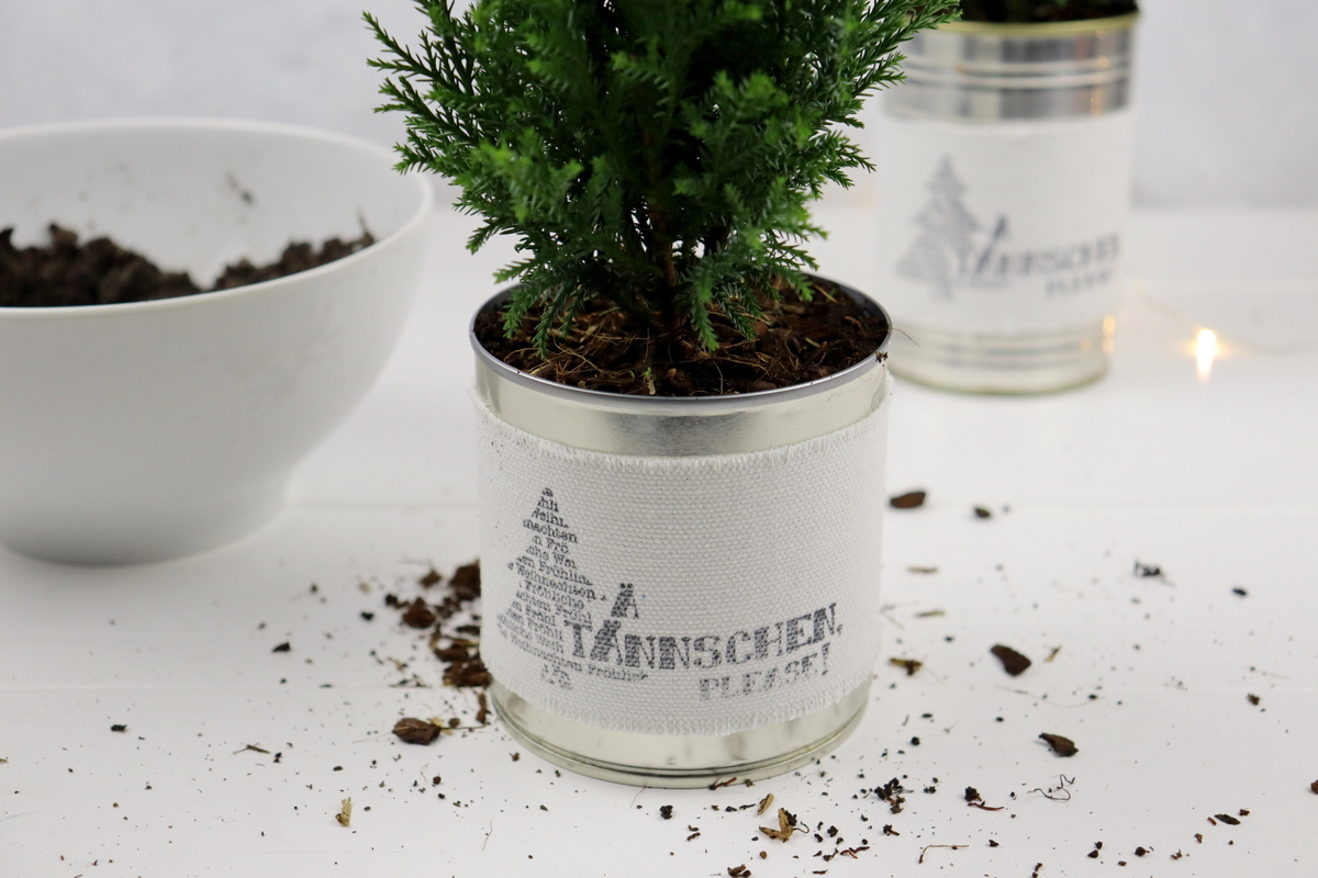 DIY Dosen Upcycling Weihnachtsgeschenk Tannenbaum