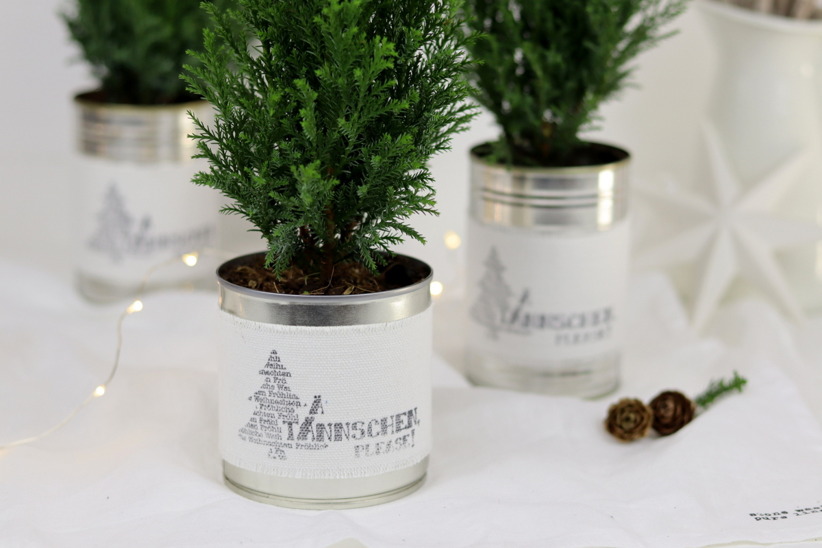 DIY Dosen Upcycling Weihnachtsgeschenk Tannenbaum