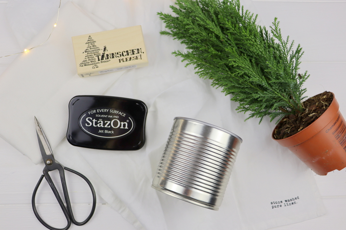 DIY Dosen Upcycling Weihnachtsgeschenk Tannenbaum