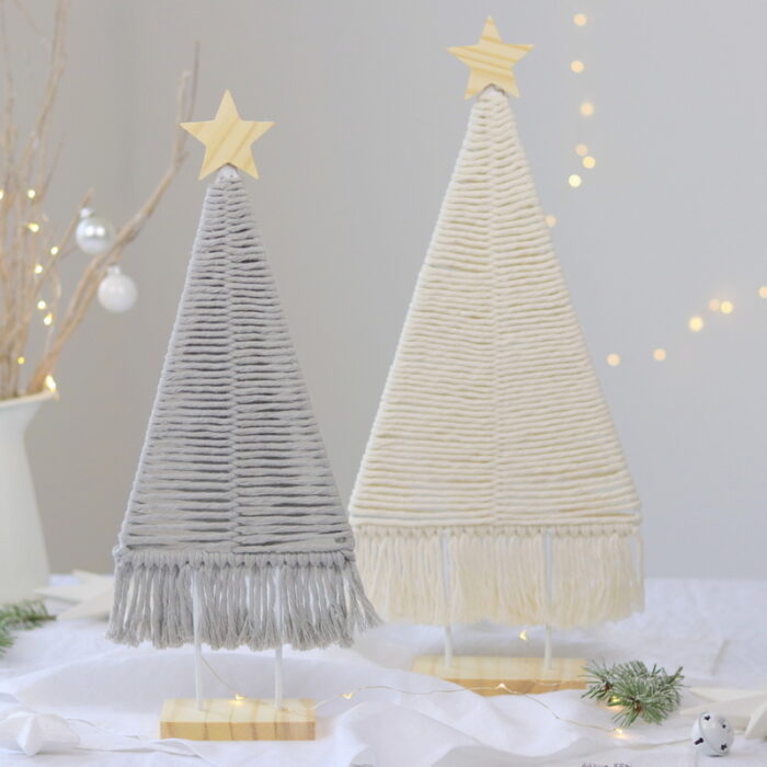 DIY Anleitung – Makramee Tannenbäume einfach selber machen / knüpfen