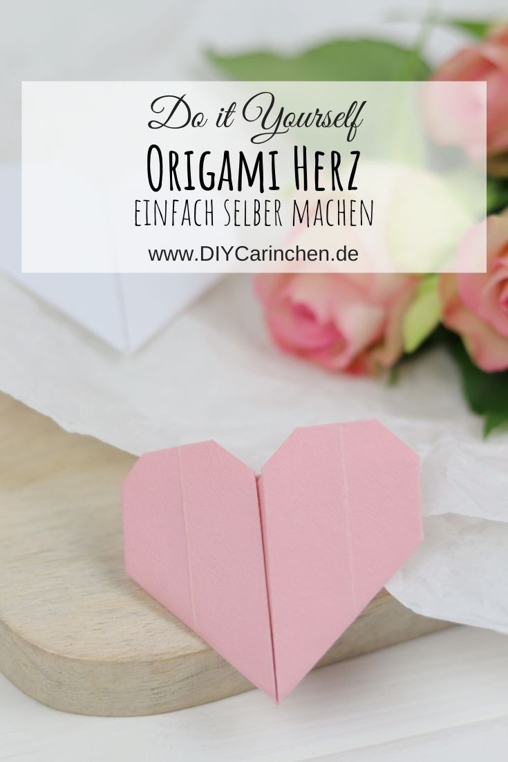 DIY - Origami Herz aus Papier einfach selber machen / falten