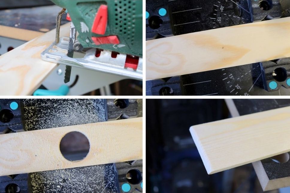 DIY - selbstgebaute Lampe in Tannenbaumform - für Weihnachten