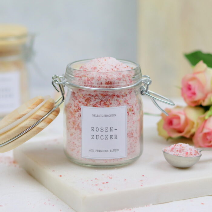 Rezept - selbstgemachter Rosenzucker