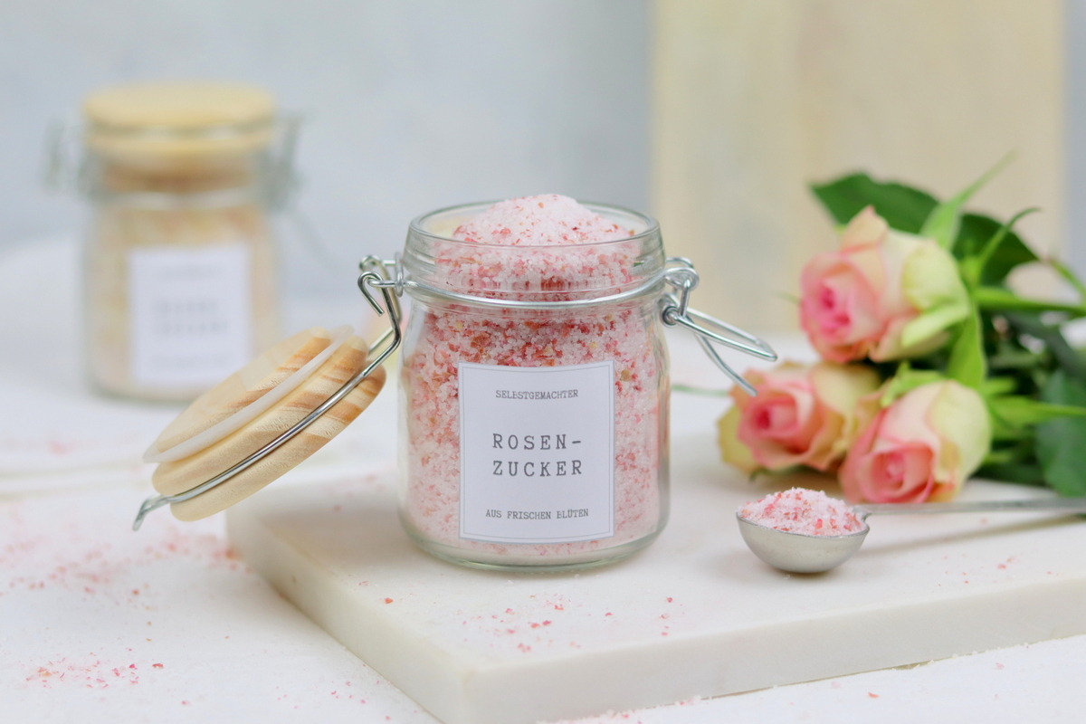 Rezept - selbstgemachter Rosenzucker