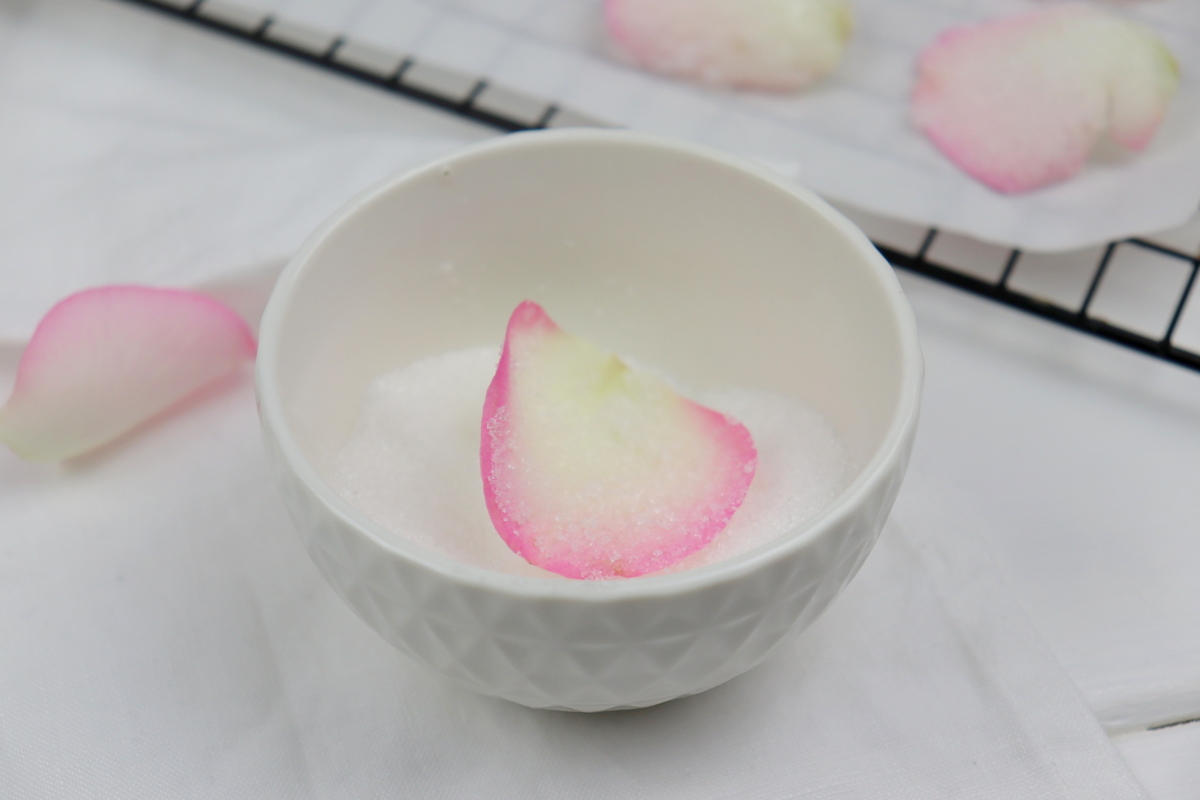 Rezept - selbstgemachte, kandierte Rosenblätter