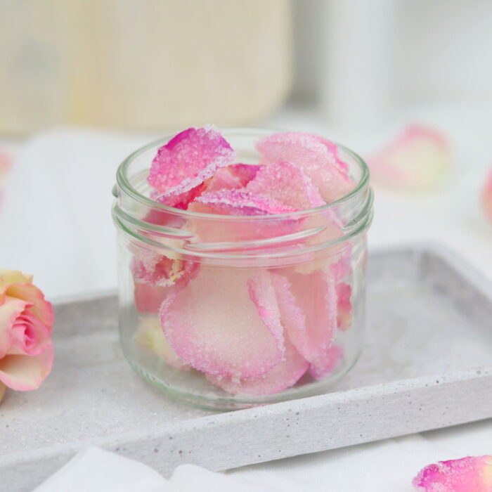 Rezept - selbstgemachte, kandierte Rosenblätter