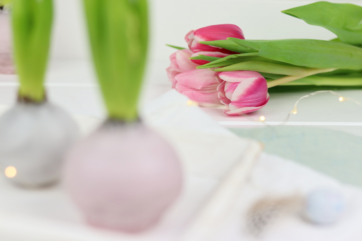 DIY selbstgemachte Hyazinthen in Wachs für den Frühling