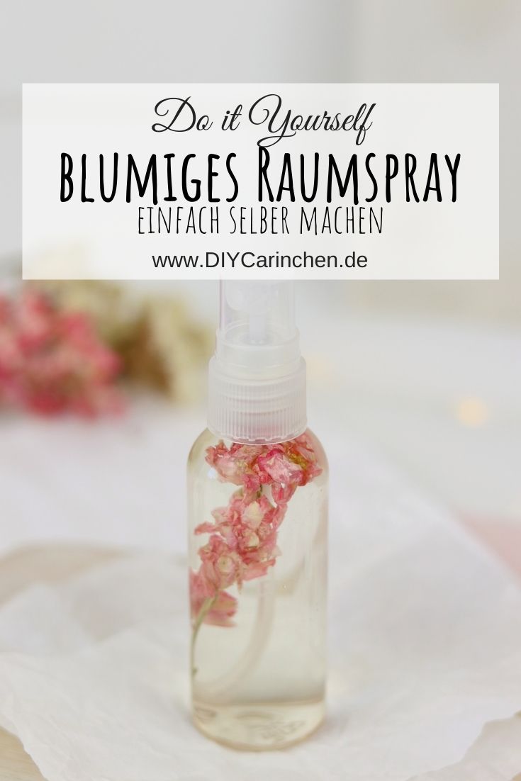 selbstgemachtes, blumiges Raumspray