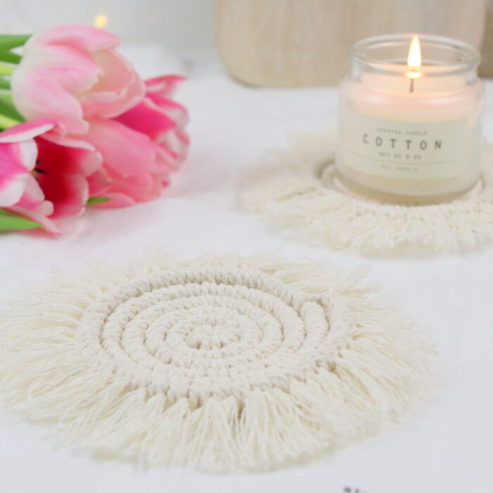 DIY selbstgemachte Makramee Untersetzer / Macrame Coaster