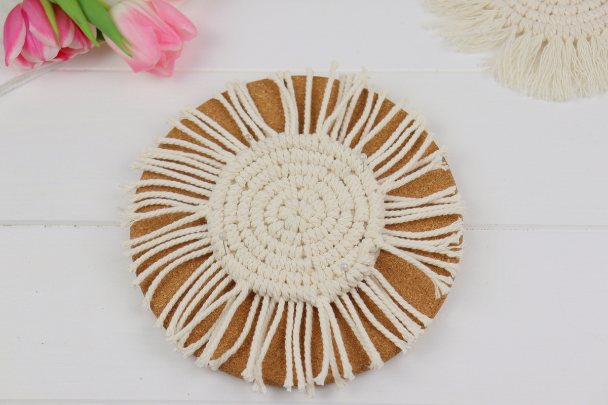DIY selbstgemachte Makramee Untersetzer / Macrame Coaster