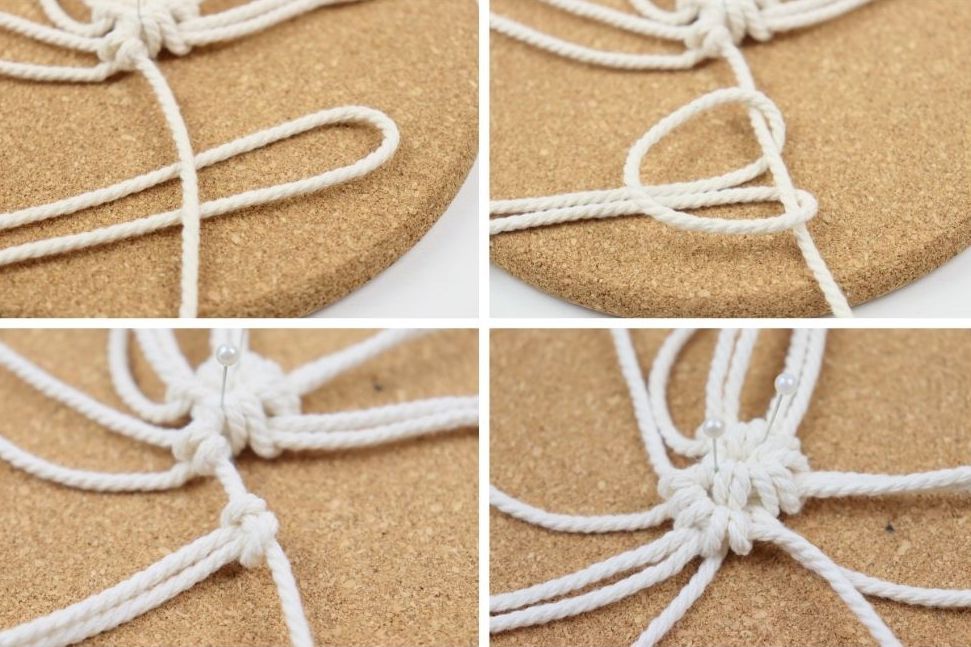 DIY selbstgemachte Makramee Untersetzer / Macrame Coaster