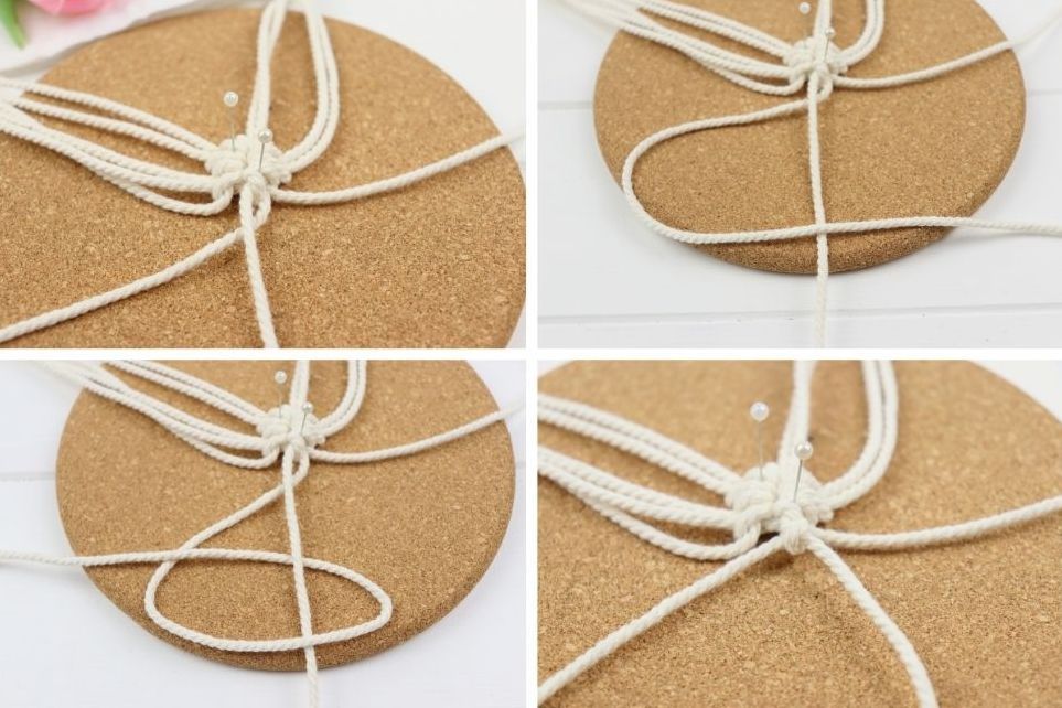 DIY selbstgemachte Makramee Untersetzer / Macrame Coaster