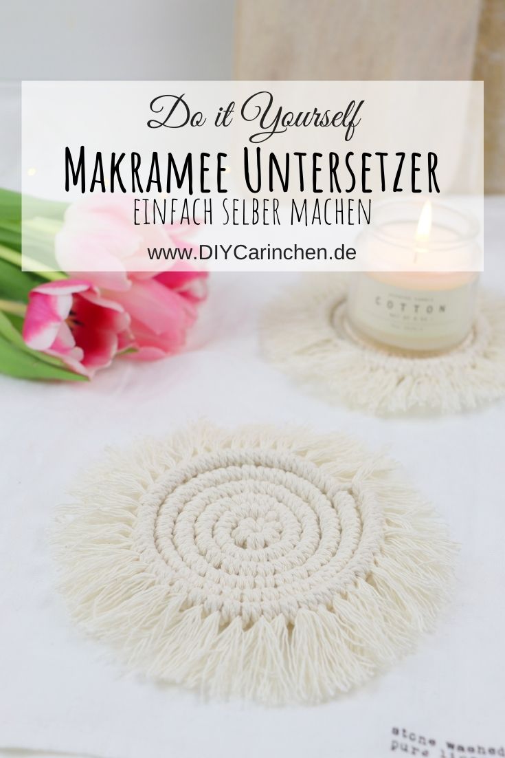 DIY selbstgemachte Makramee Untersetzer / Macrame Coaster