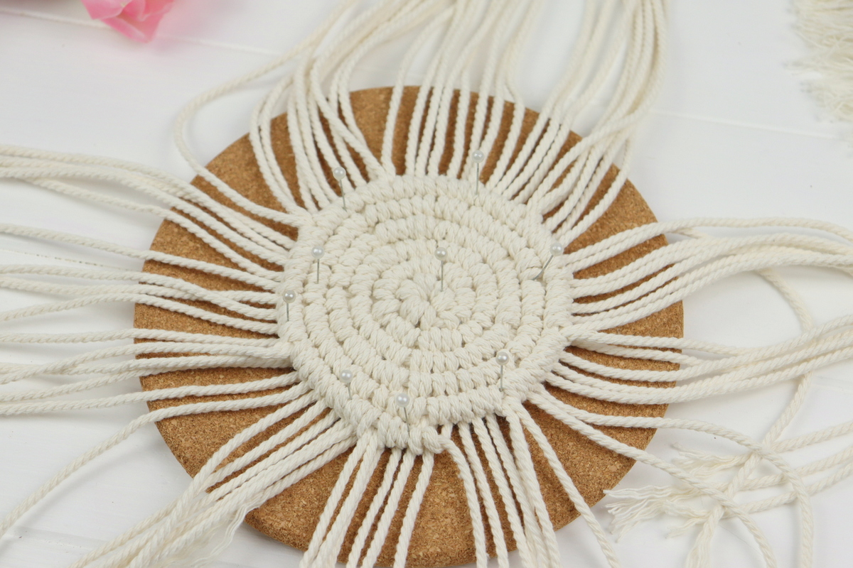 DIY selbstgemachte Makramee Untersetzer / Macrame Coaster