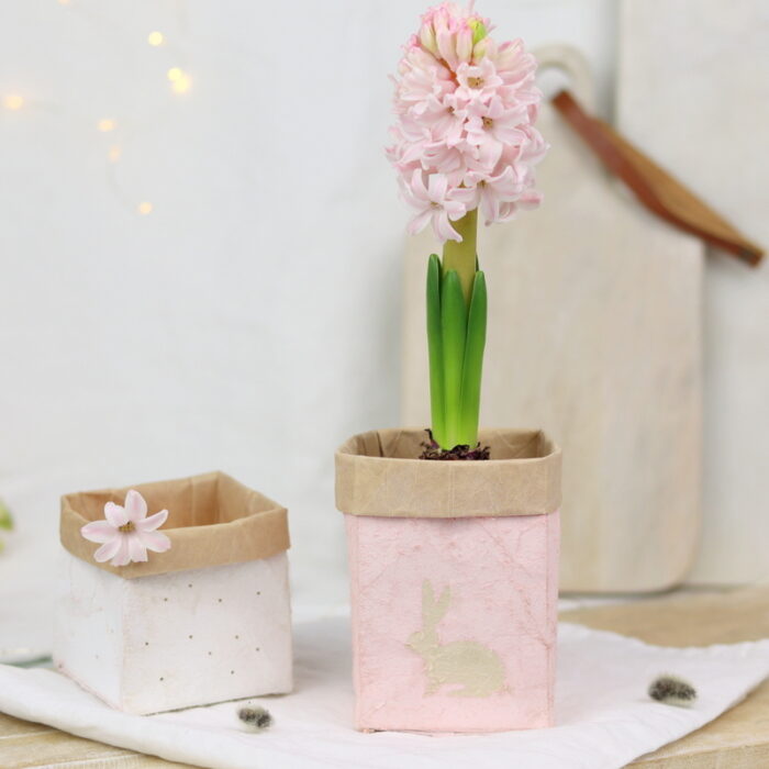 DIY selbstgemachte Upcycling Blumentöpfe aus Milchtüten