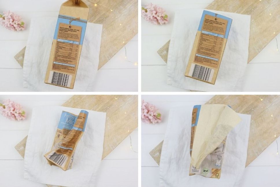 DIY selbstgemachte Upcycling Blumentöpfe aus Milchtüten