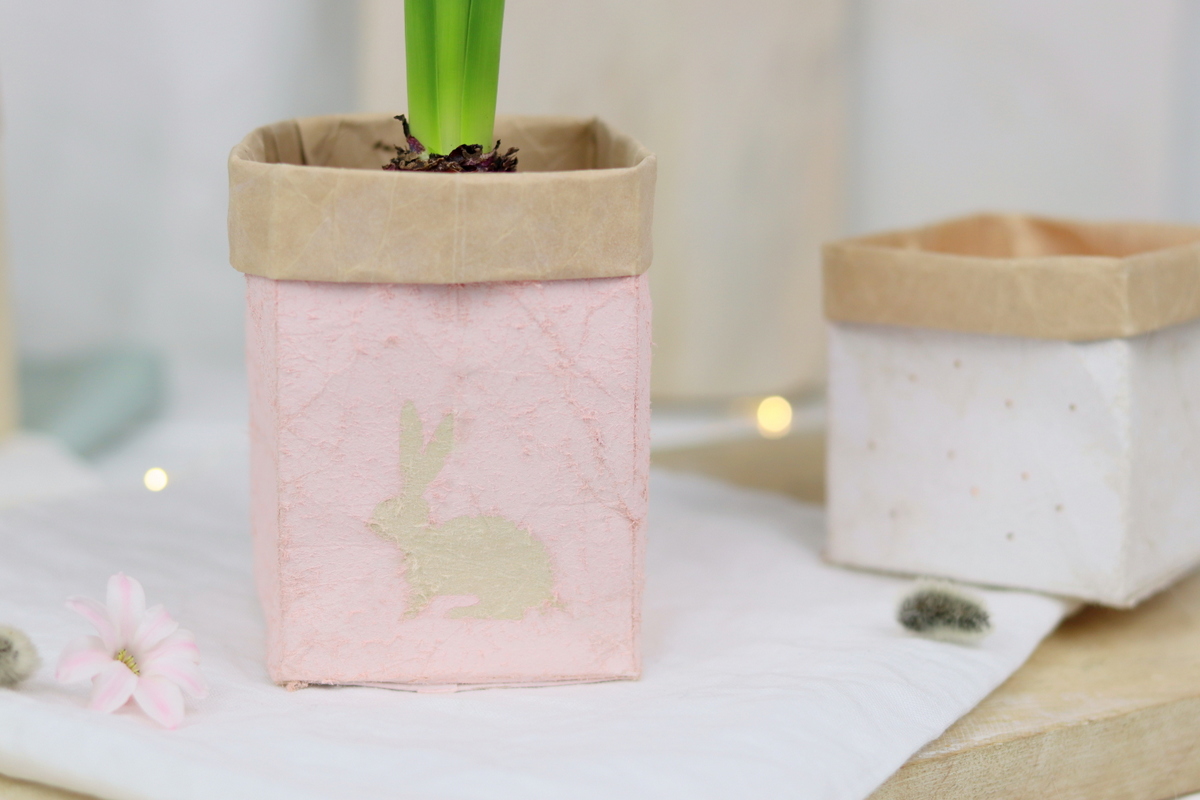 DIY selbstgemachte Upcycling Blumentöpfe aus Milchtüten