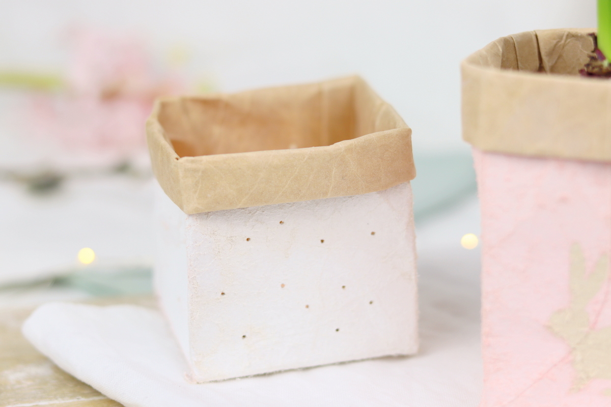 DIY selbstgemachte Upcycling Blumentöpfe aus Milchtüten