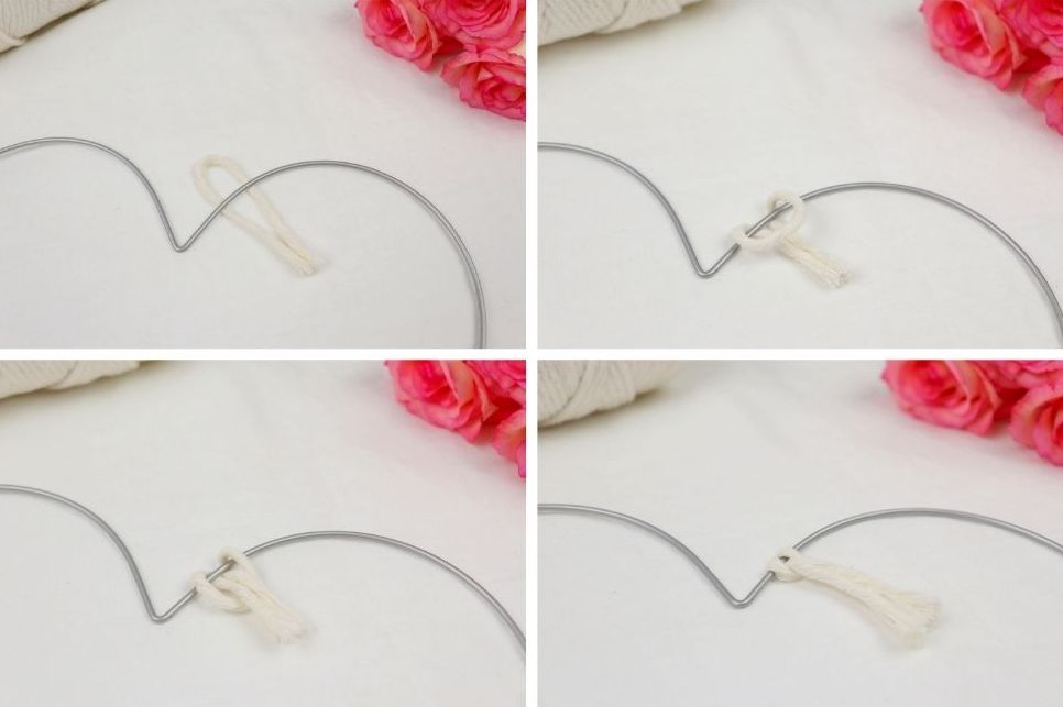 DIY selbstgemachtes Makramee Herz