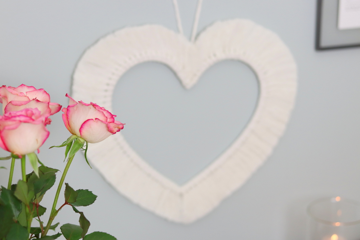 DIY selbstgemachtes Makramee Herz