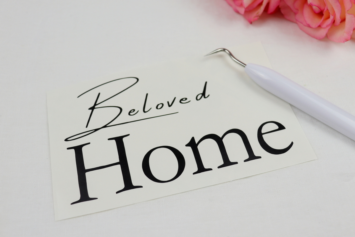 DIY Upcycling Vase mit Plotterschrift