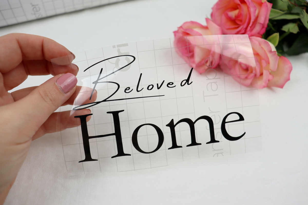 DIY Upcycling Vase mit Plotterschrift