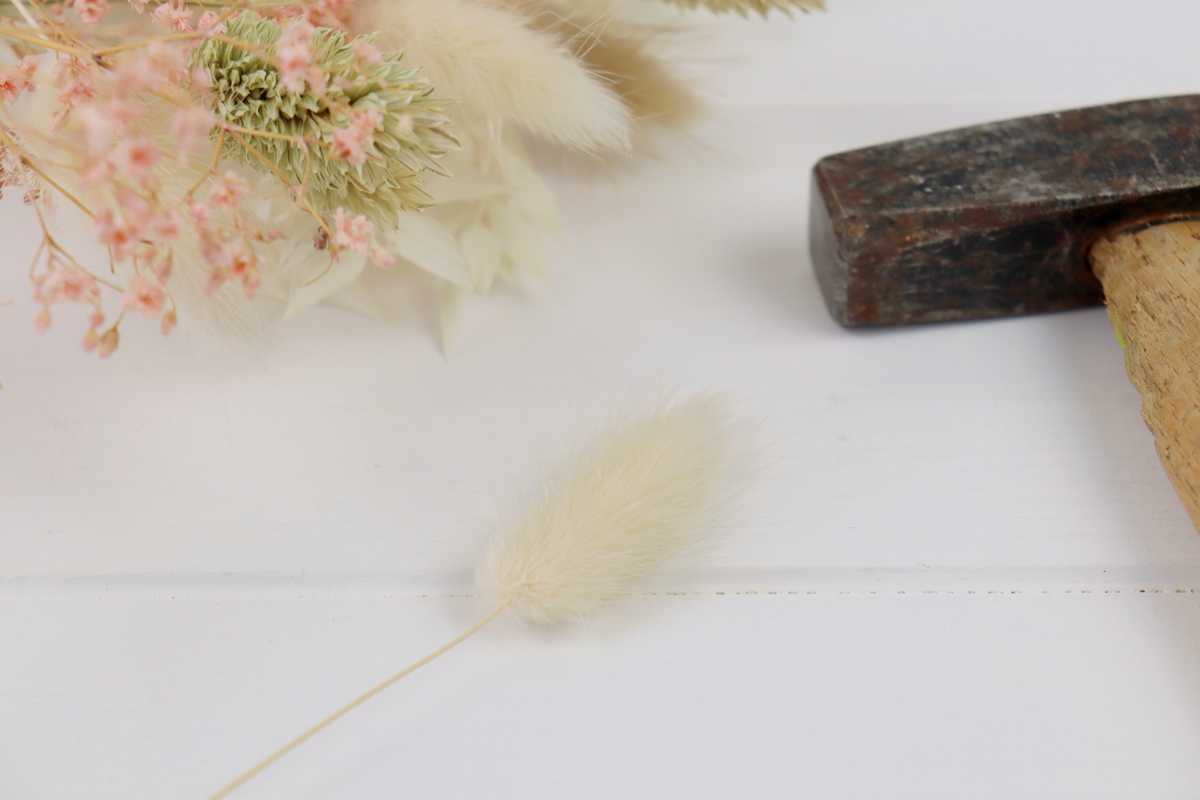 DIY selbstgemachte Doppelglas Bilderrahmen aus Plexiglas und Stuck mit Trockenblumen