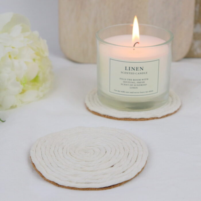 DIY - selbstgemachte Boho Untersetzer mit Makramee Garn