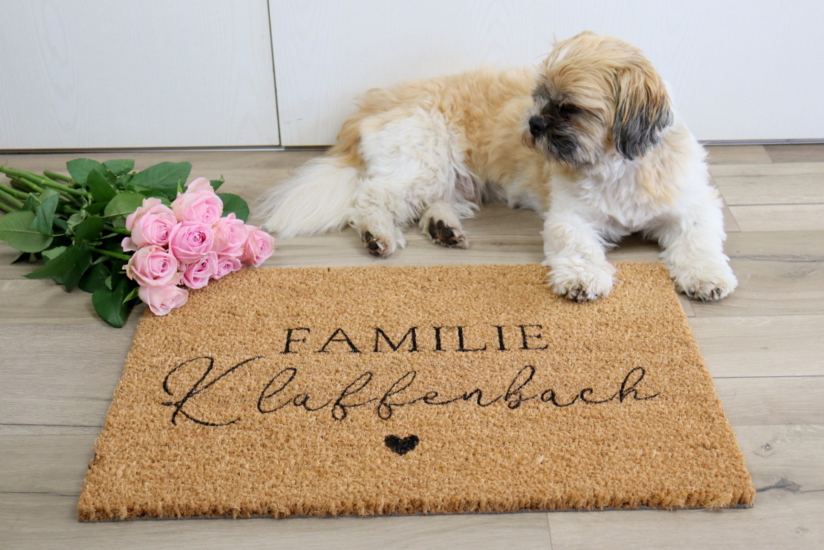 DIY IKEA Hack mit der TRAMPA Fußmatte selbst bemalt und gestaltet