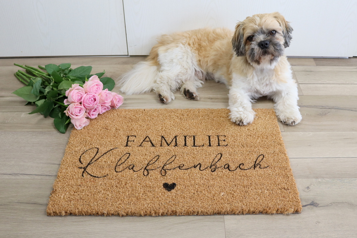 DIY IKEA Hack mit der TRAMPA Fußmatte selbst bemalt und gestaltet