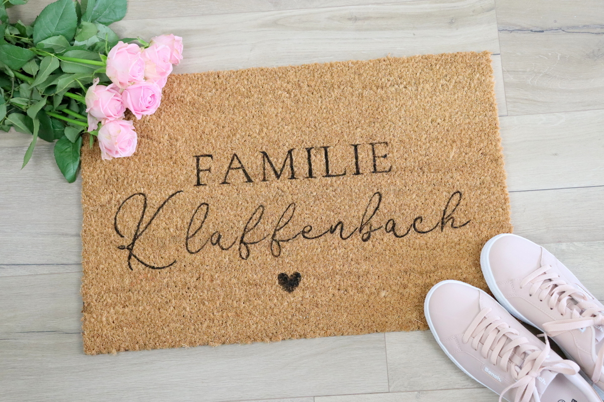 DIY IKEA Hack mit der TRAMPA Fußmatte selbst bemalt und gestaltet