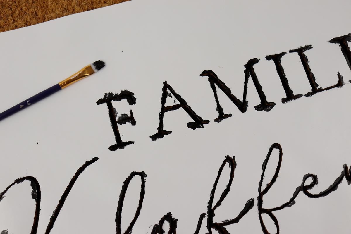 DIY IKEA Hack mit der TRAMPA Fußmatte selbst bemalt und gestaltet