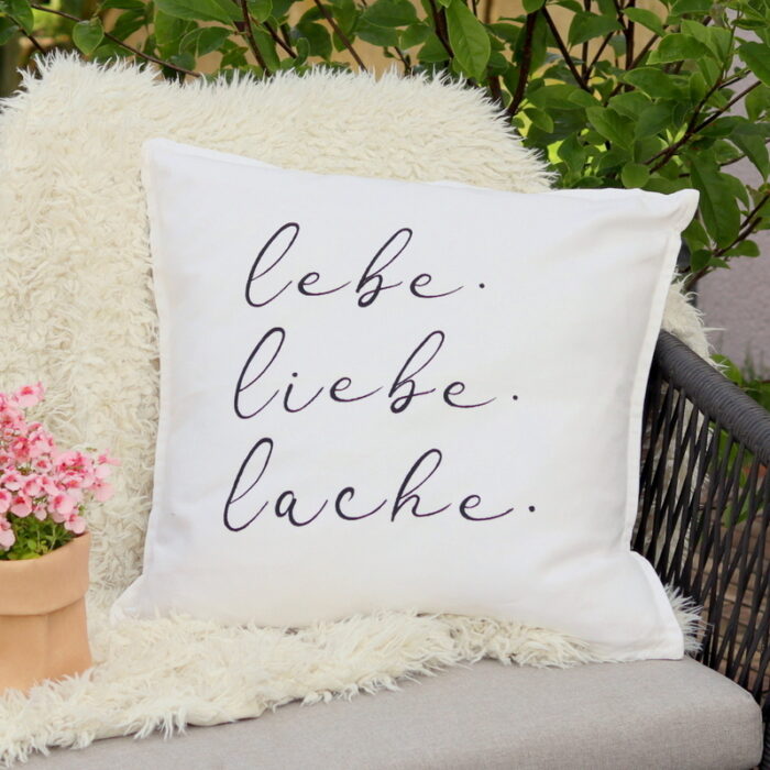 DIY - Druckschablone mit Plotter herstellen und Kissen umgestalten