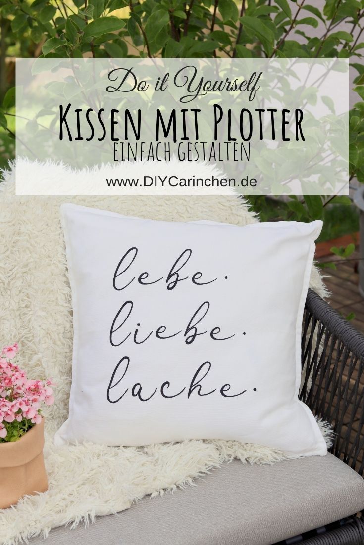 DIY - Druckschablone mit Plotter herstellen und Kissen umgestalten