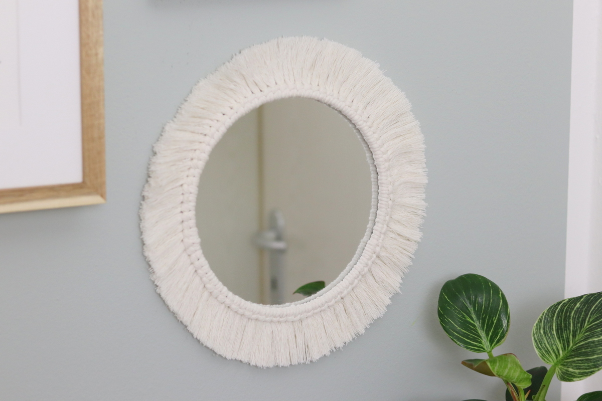 DIY - selbstgemachter Makramee Spiegel für Anfänger mit dem Ankerstich