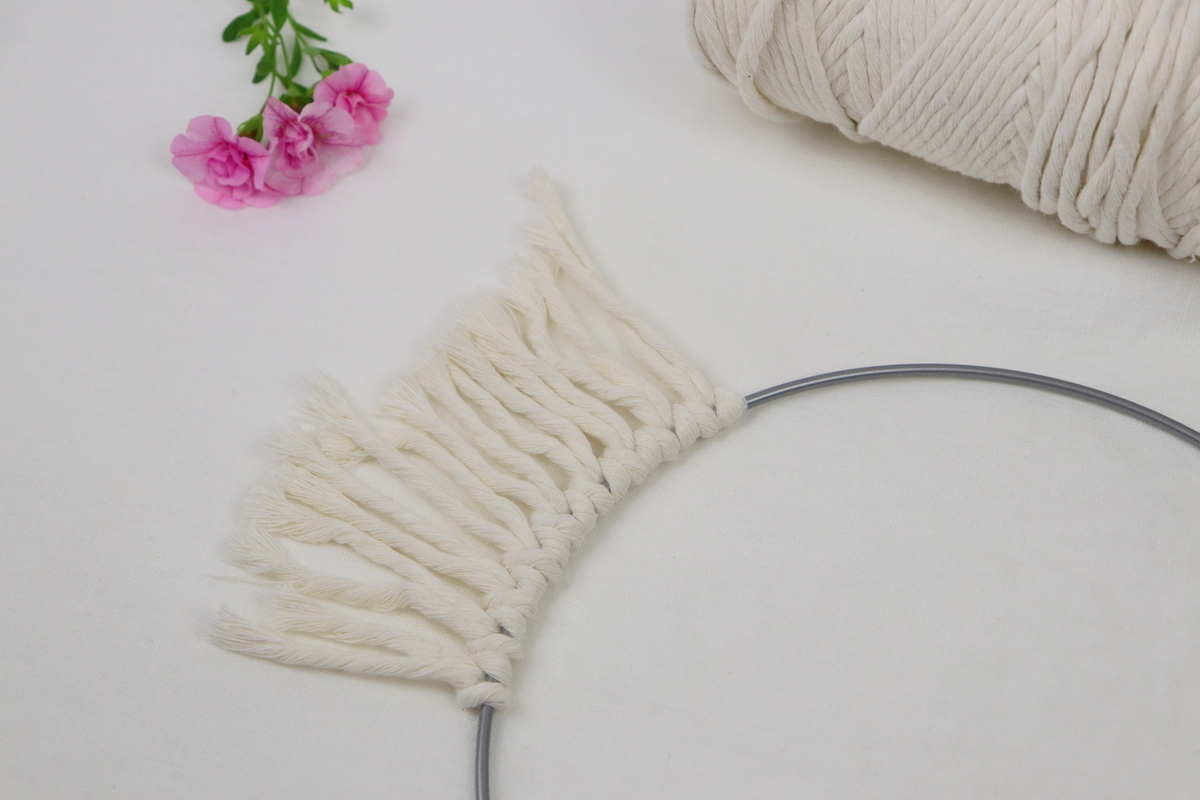 DIY - selbstgemachter Makramee Spiegel für Anfänger mit dem Ankerstich