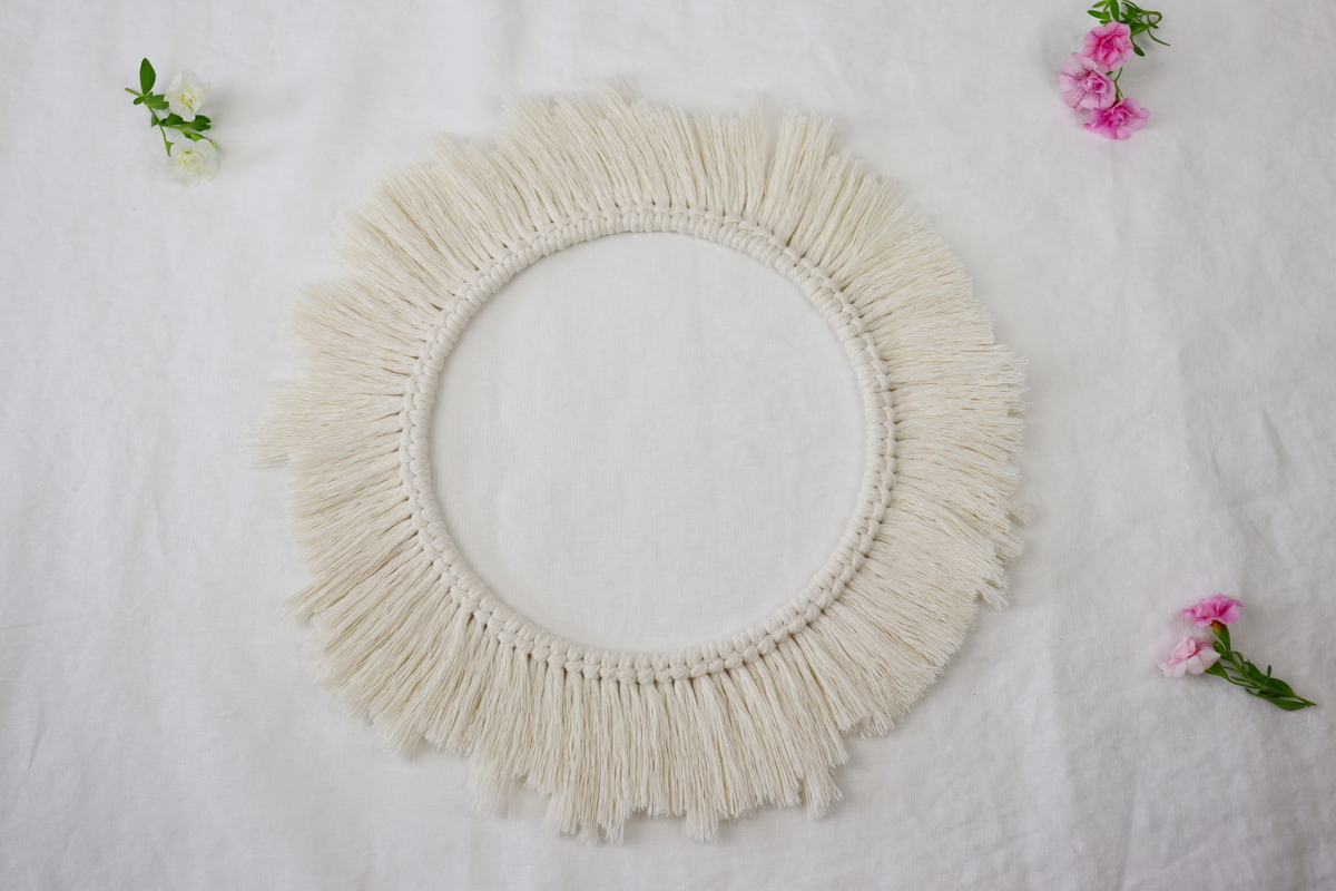 DIY - selbstgemachter Makramee Spiegel für Anfänger mit dem Ankerstich