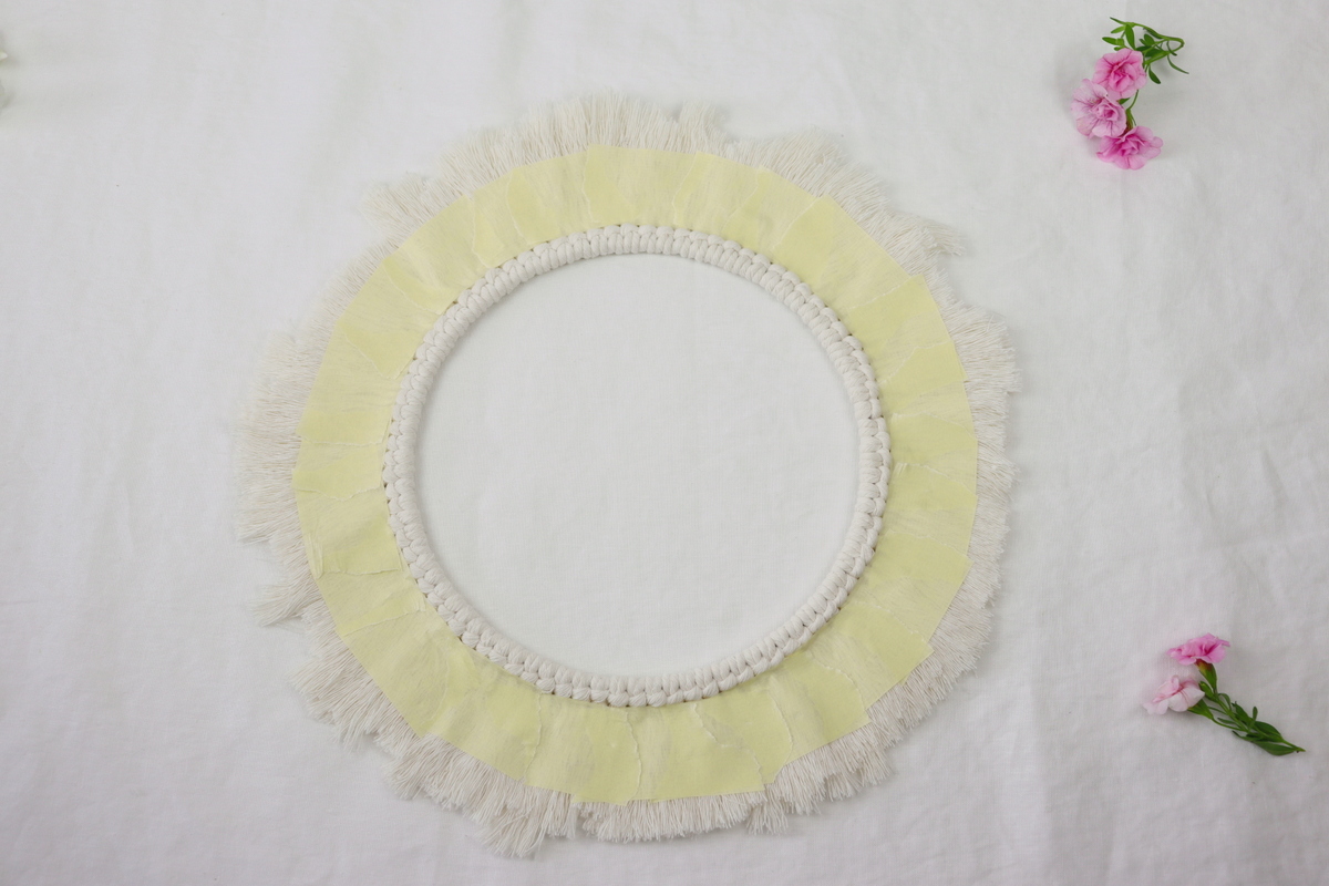 DIY - selbstgemachter Makramee Spiegel für Anfänger mit dem Ankerstich