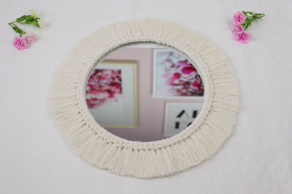 DIY - selbstgemachter Makramee Spiegel für Anfänger mit dem Ankerstich