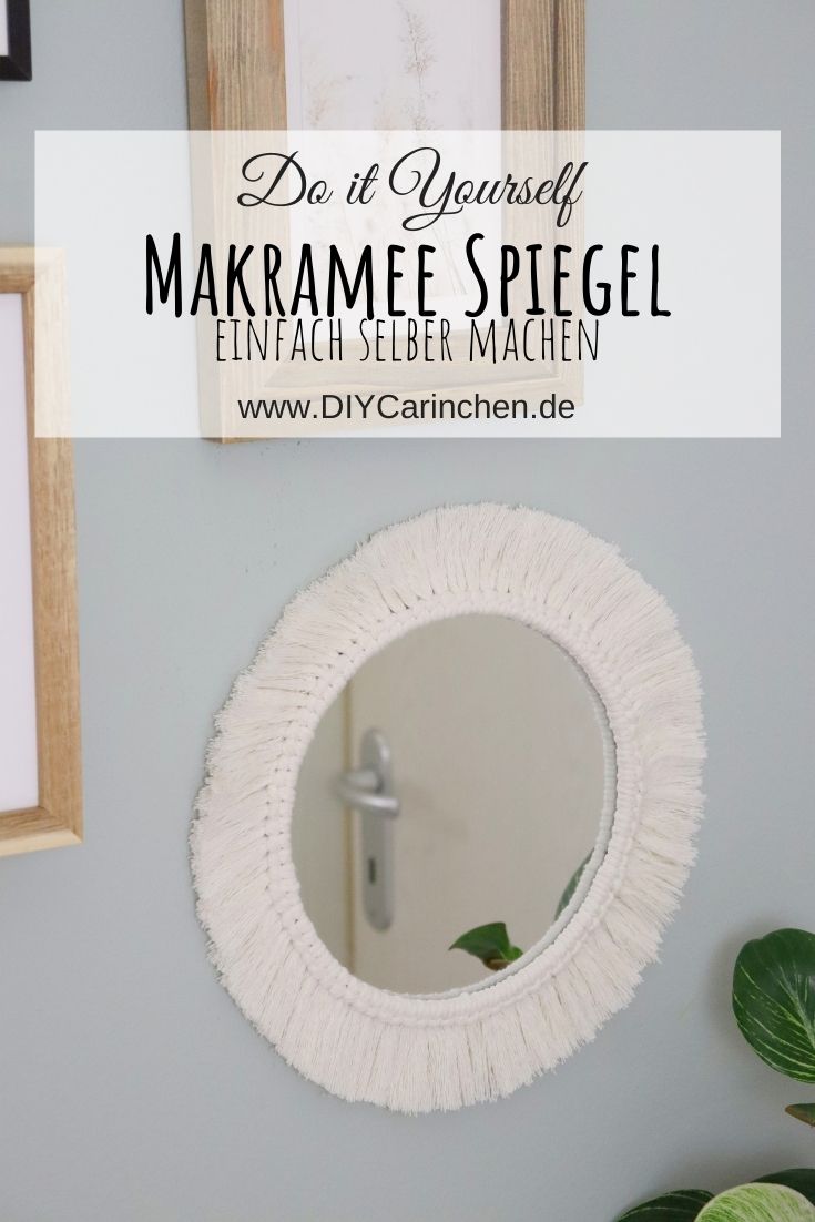 DIY - selbstgemachter Makramee Spiegel für Anfänger mit dem Ankerstich