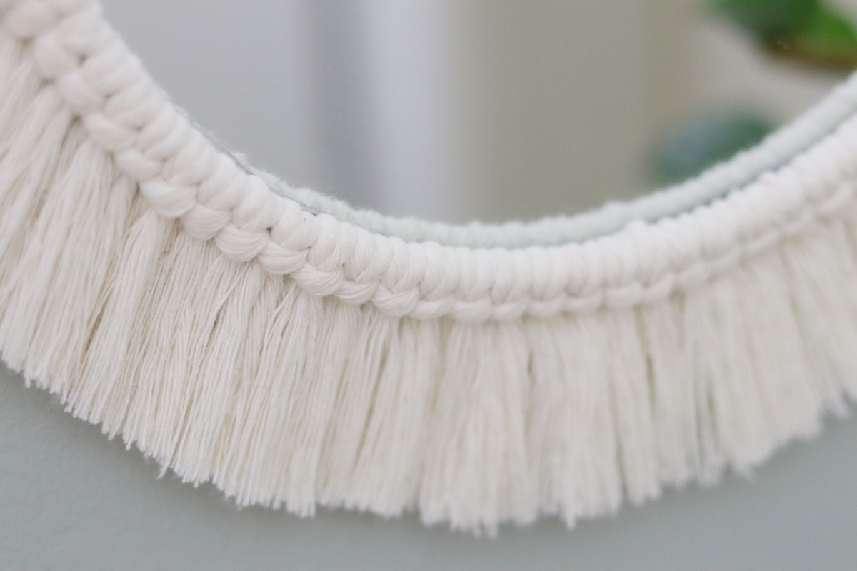 DIY - selbstgemachter Makramee Spiegel für Anfänger mit dem Ankerstich