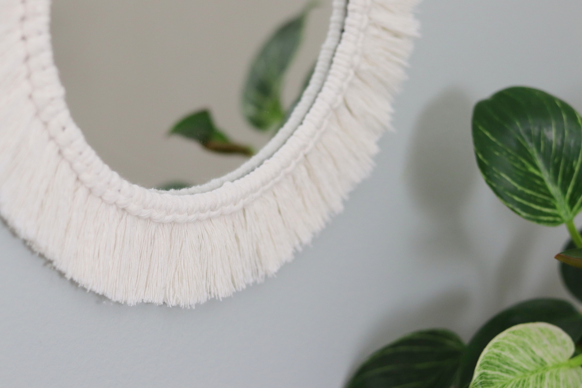 DIY - selbstgemachter Makramee Spiegel für Anfänger mit dem Ankerstich